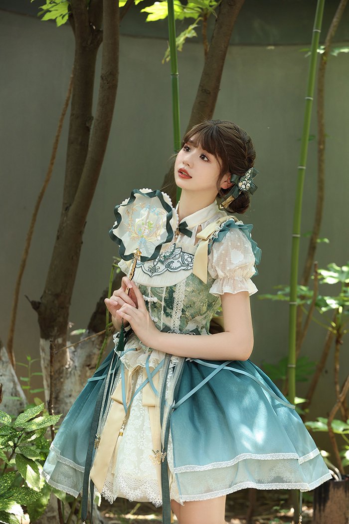【受注予約~7/27】Blue Butterfly ジャンパースカート【Alice Girl】