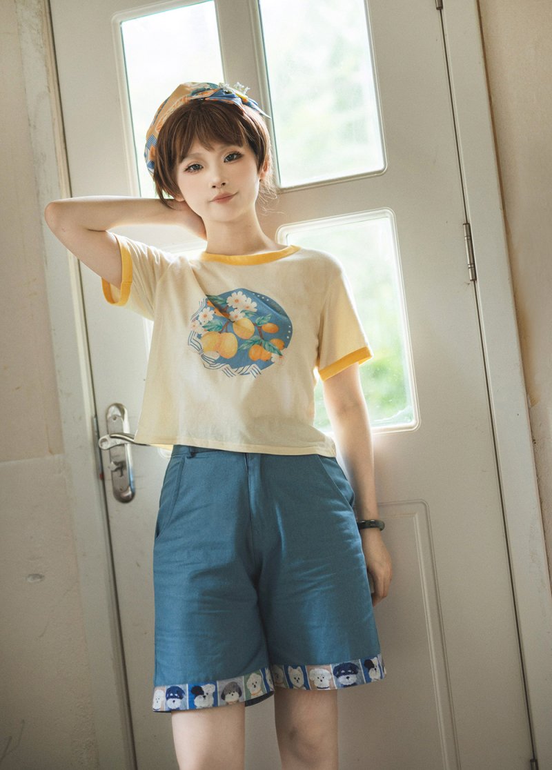 【受注終了/2023年11-2024年1月発送予定】Lemon&Cosmos Tシャツ【Miss Point】