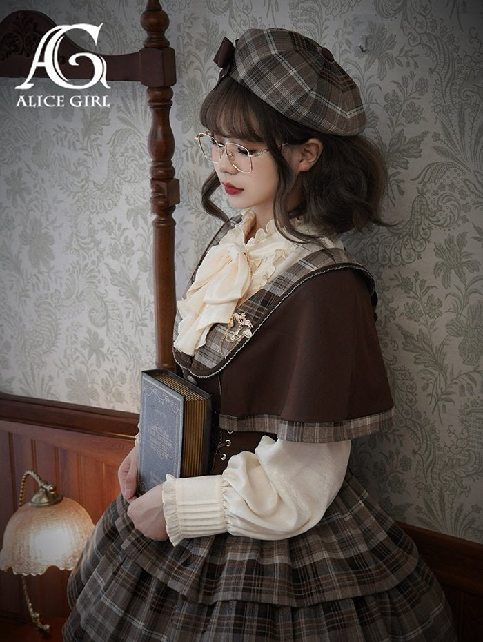 【受注予約~9/6】探偵学院 マント付きジャンパースカート【Alice Girl】