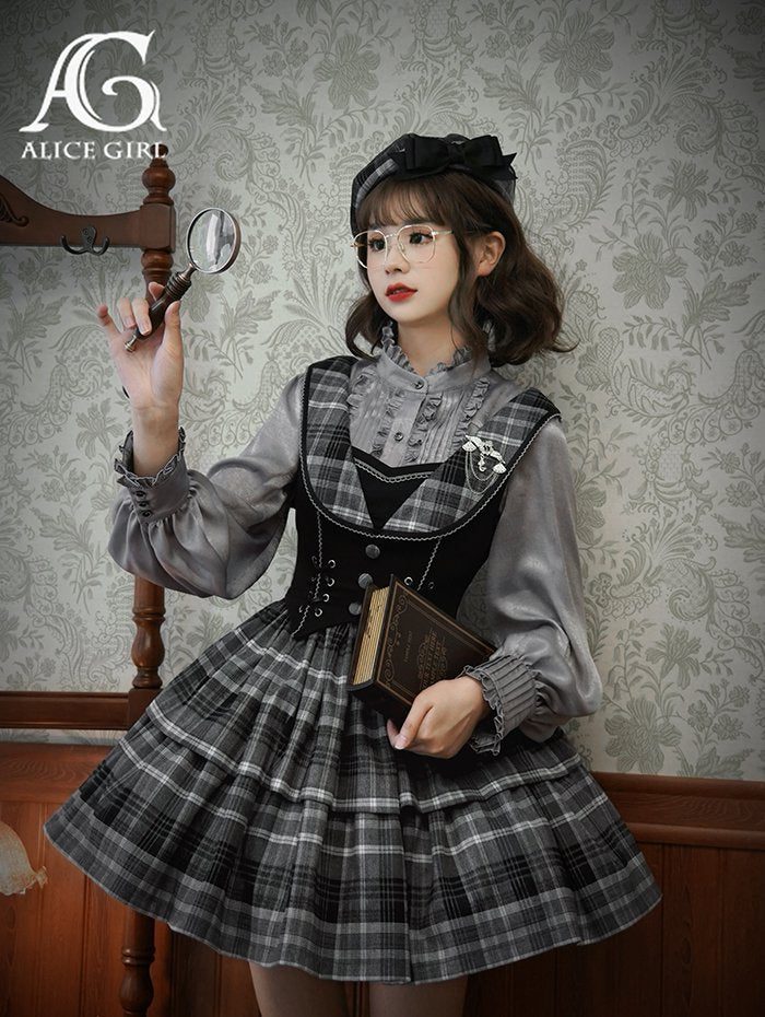 【受注予約~9/6】探偵学院 マント付きジャンパースカート(子供サイズ)【Alice Girl】