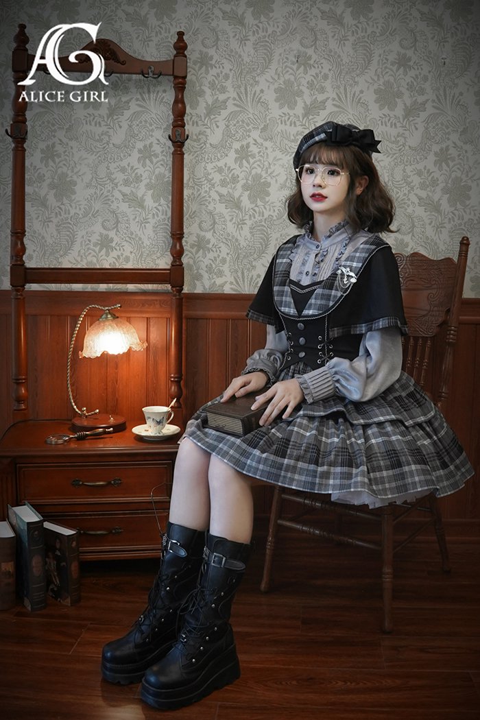 【受注予約~9/6】探偵学院 マント付きジャンパースカート(子供サイズ)【Alice Girl】